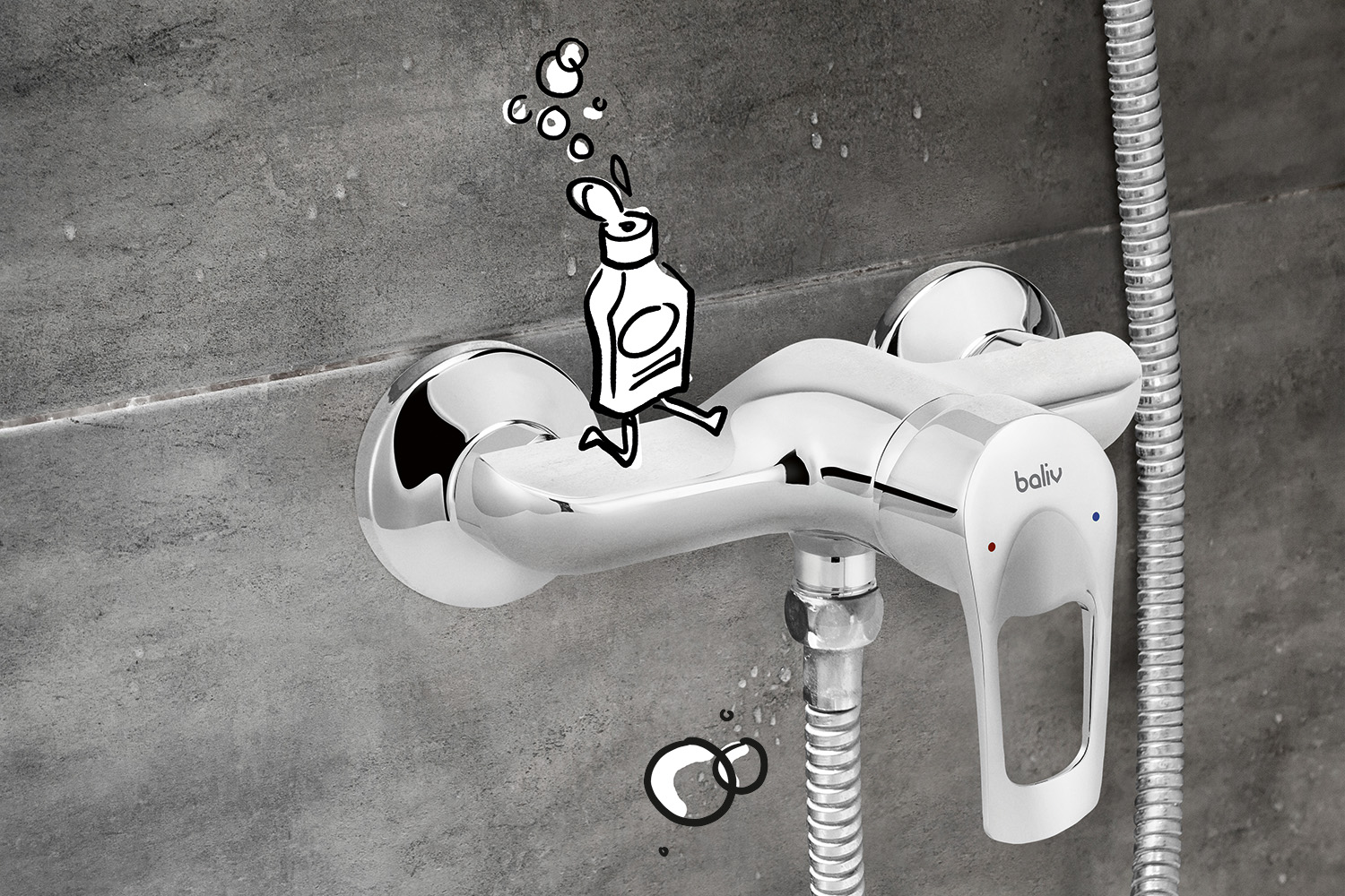 Baliv Duscharmatur in silber