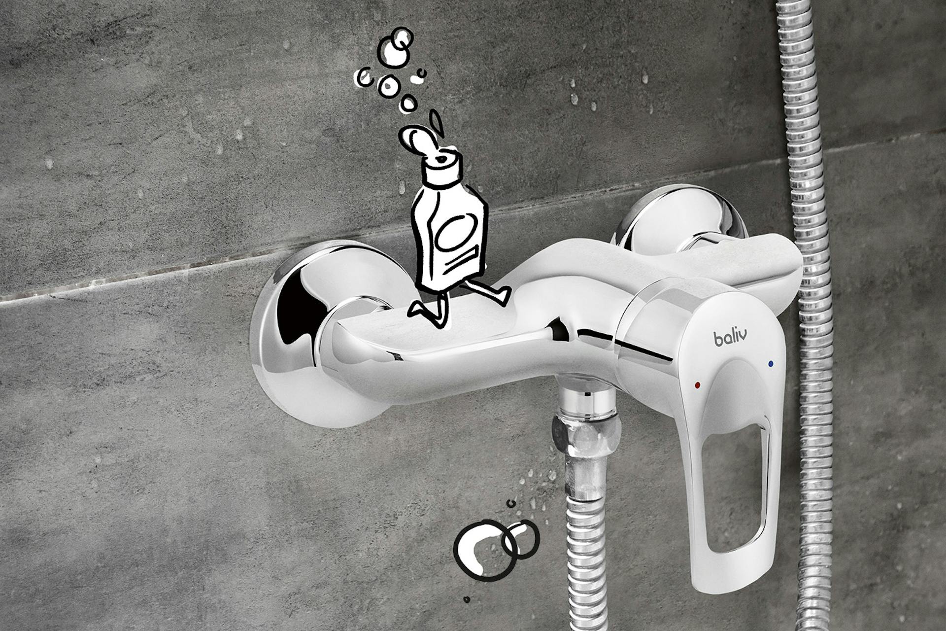 Baliv Duscharmatur in silber