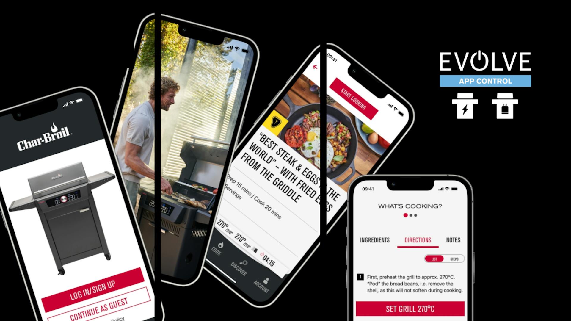Rezepte, Remote-Control, Timer & Temperatur-Guide mit dem Char Broil Evolve