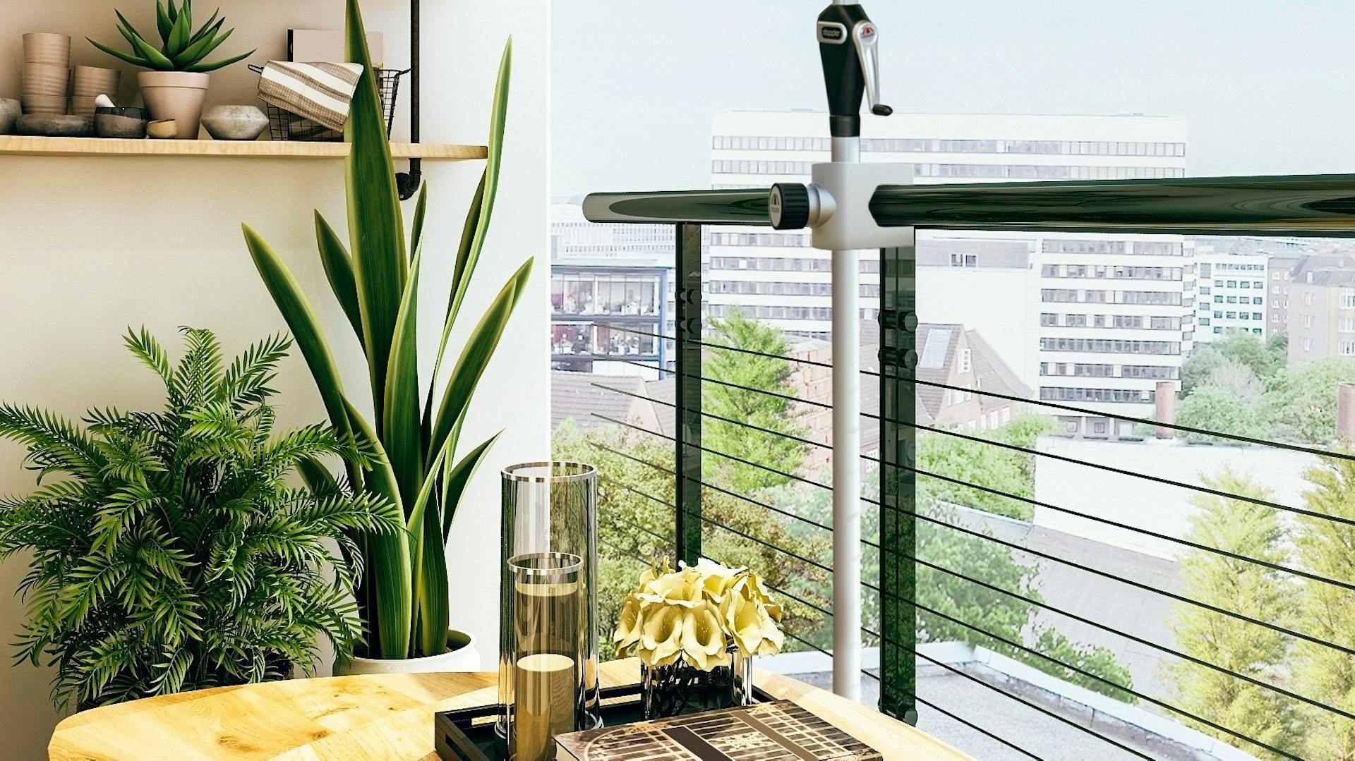 Doppler Balkonklammer für Schirme