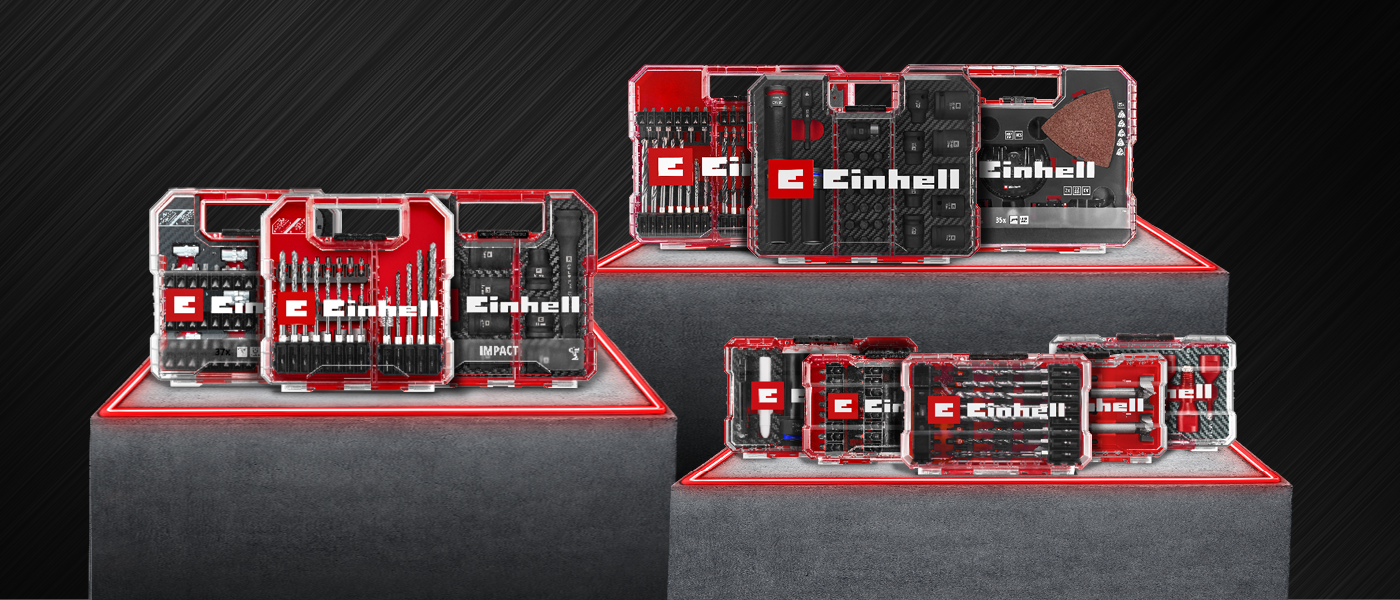 Passenden Zubehör für Einhell Powertools in Werkzeugkoffern