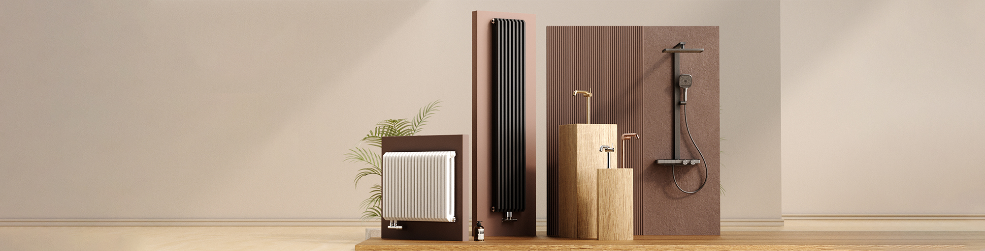 Eine Frau im Bad mit Emke Einrichtung