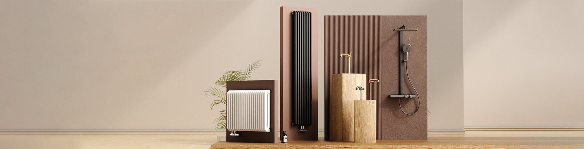 Eine Frau im Bad mit Emke Einrichtung