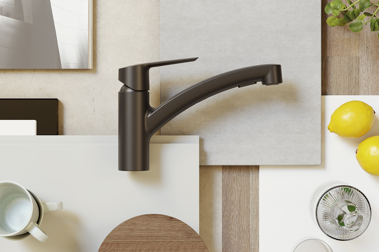 Schwarze Design Armatur von Grohe