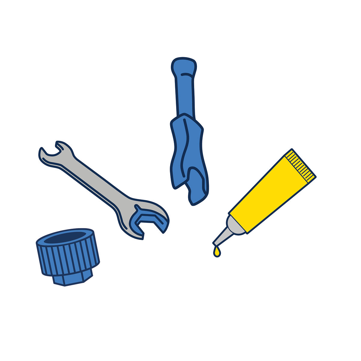 Handwerkzeug gezeichnet