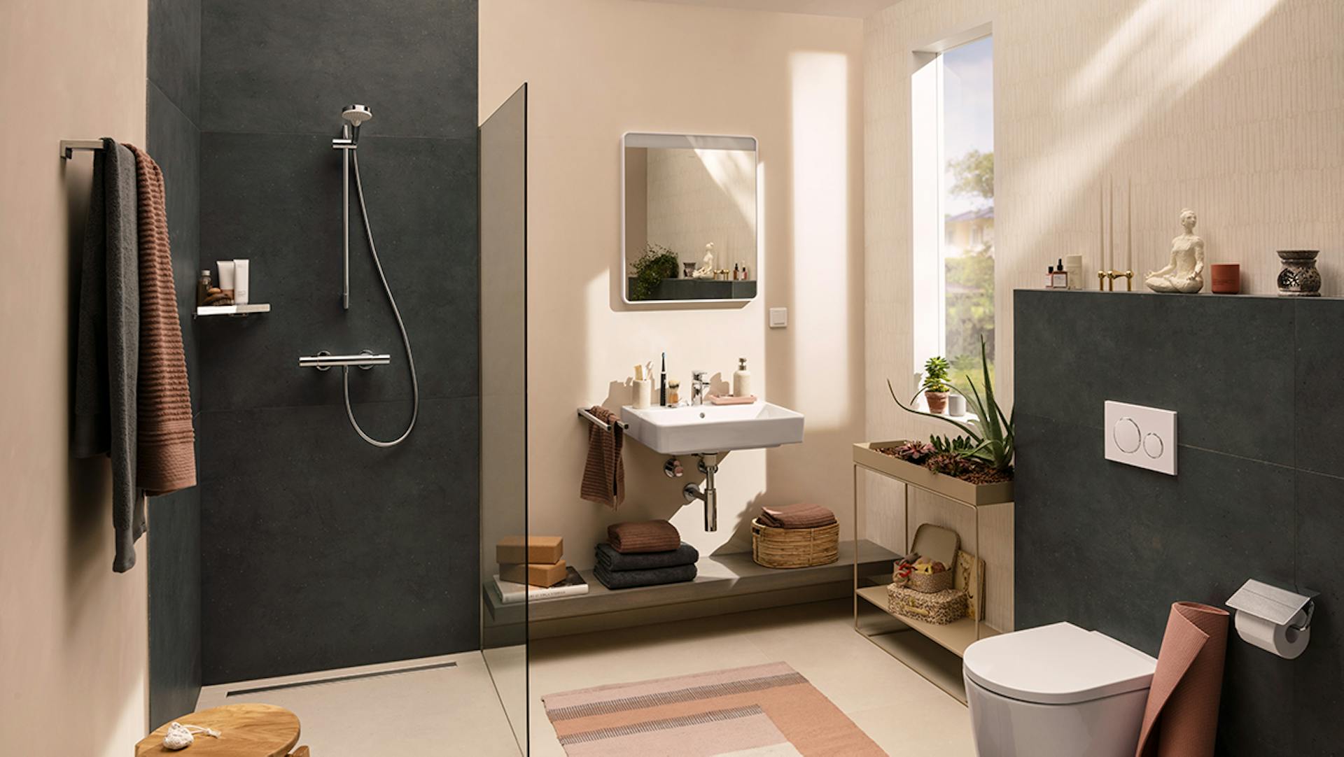 Badezimmer mit hansgrohe Produkten