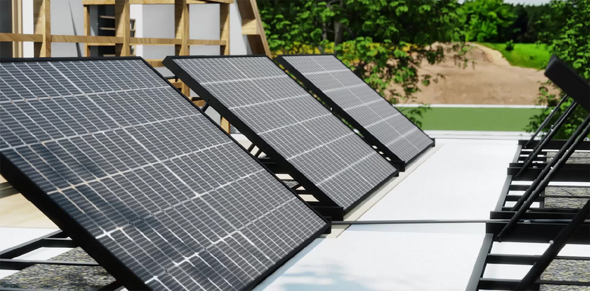 HepaMehrere Solarmodule BASIC an einem Balkongeländer