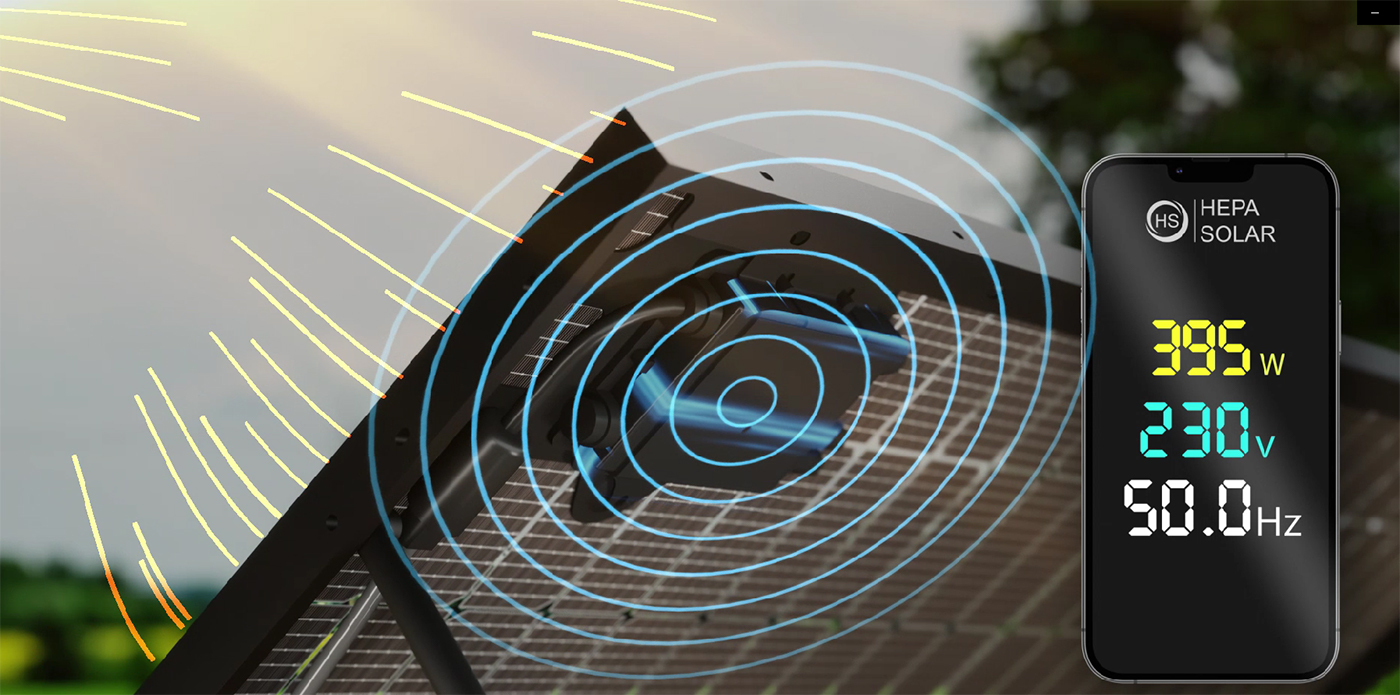 Überwachung der Kraftwerke per kostenloser App dank des HEPA Solar Mikrowechselrichters