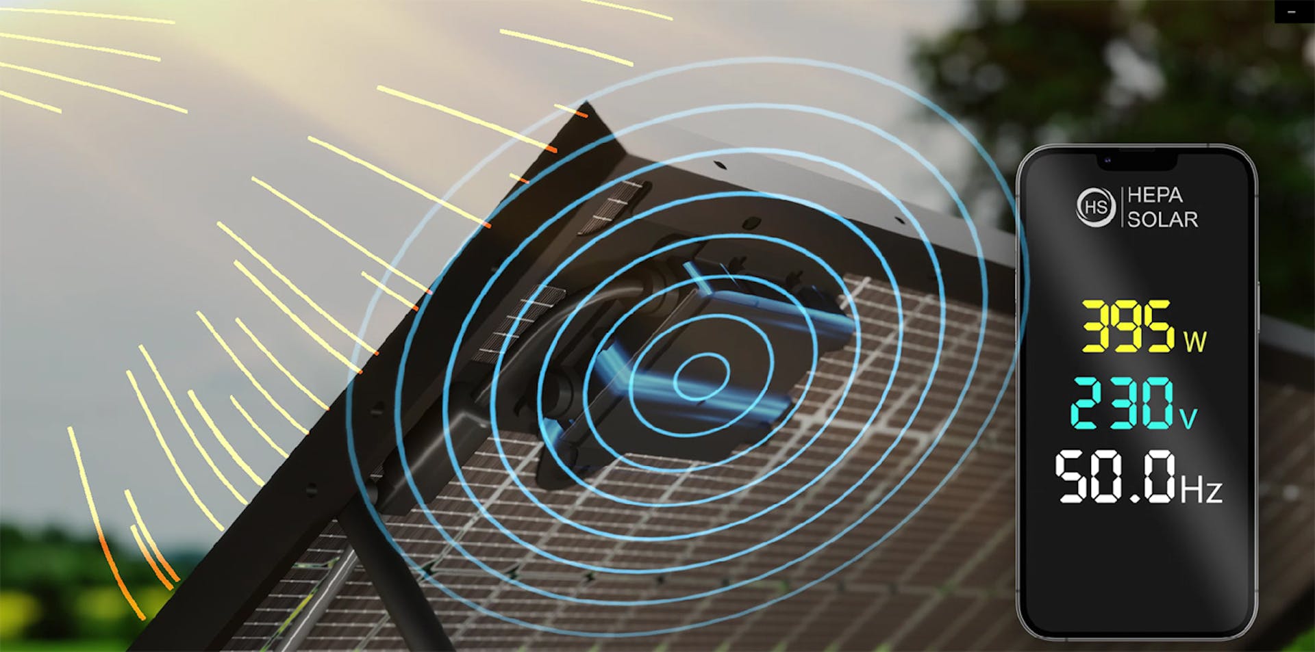 Überwachung der Kraftwerke per kostenloser App dank des HEPA Solar Mikrowechselrichters