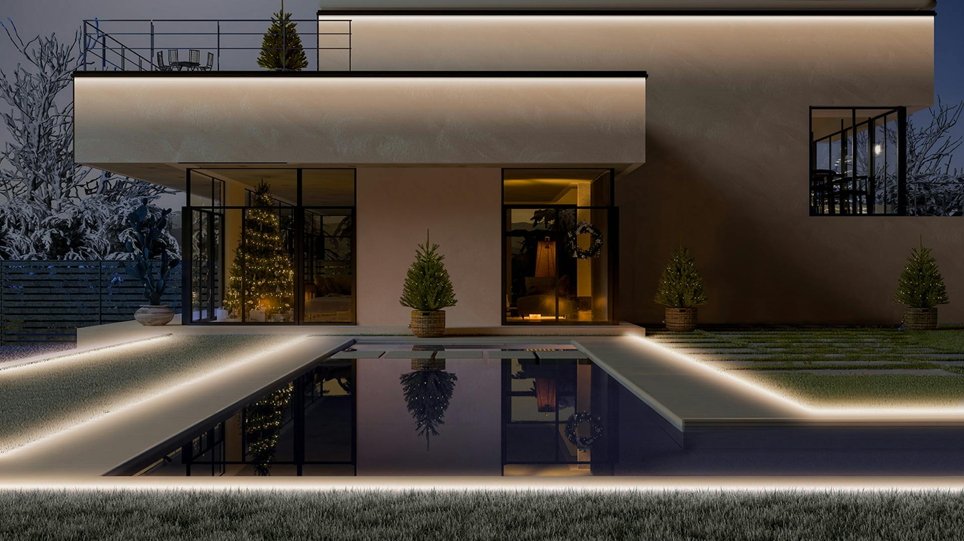 LED-Stripes von LEDVANCE im Poolbereich