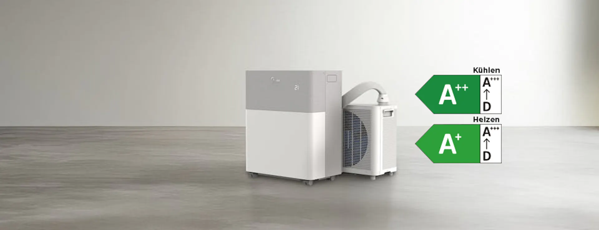 Midea PortaSplit mit Enegerieffizienzlabel