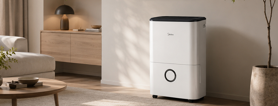 Midea Luftaufbereiter im Wohnzimmer