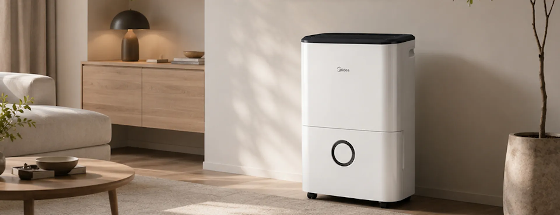 Midea Luftaufbereiter im Wohnzimmer