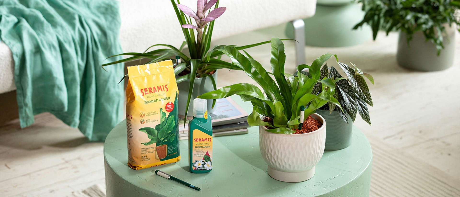 Seramis Produkte und Pflanzen