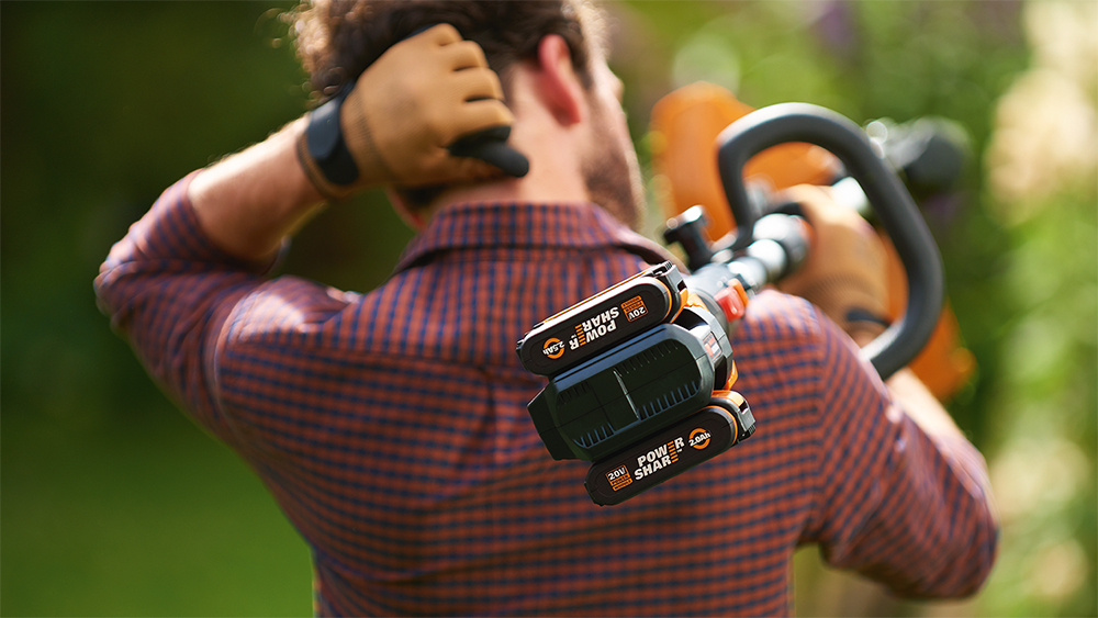 Worx Gartengerät mit Power Share Akkus