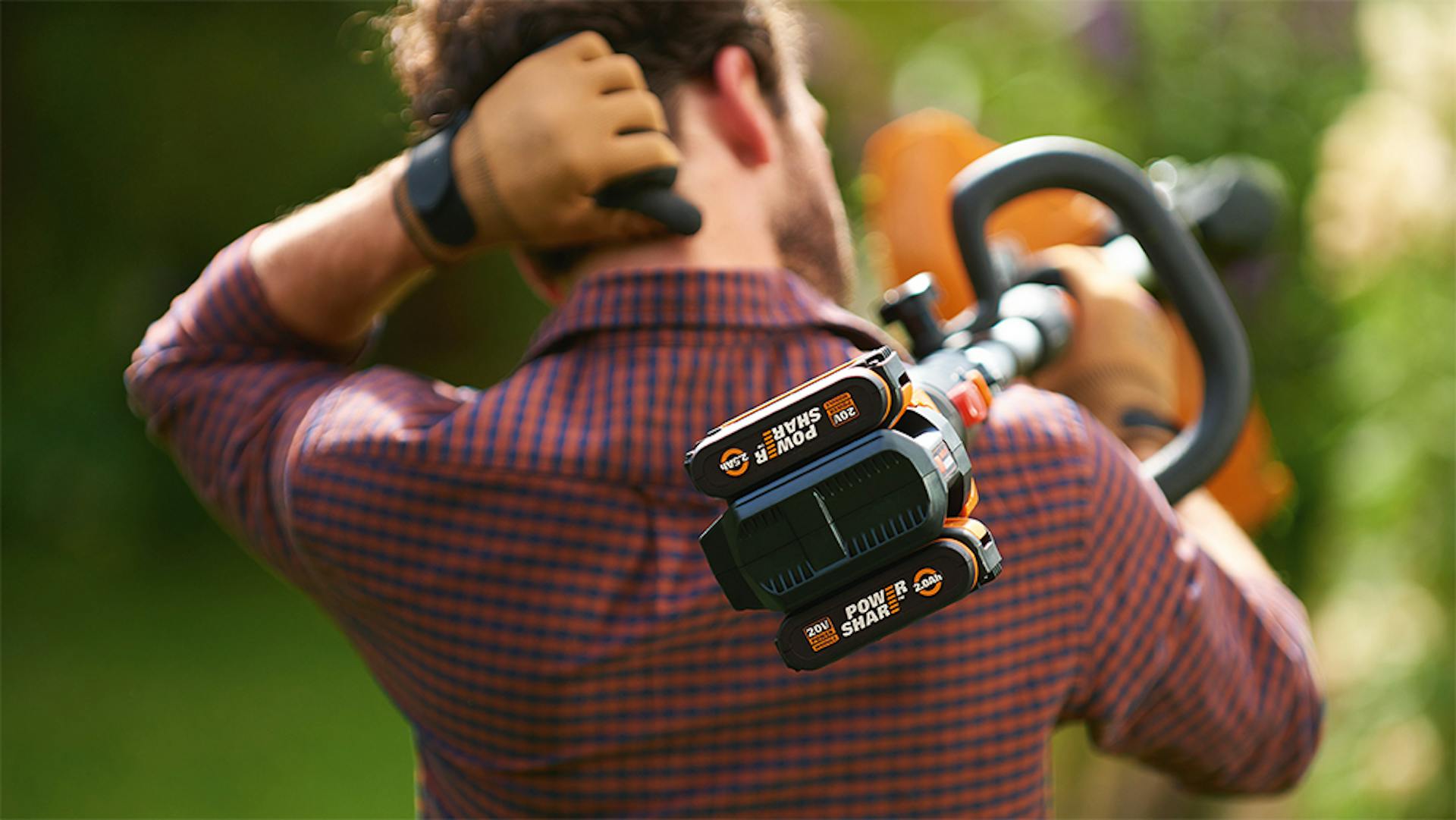 Worx Gartengerät mit Power Share Akkus