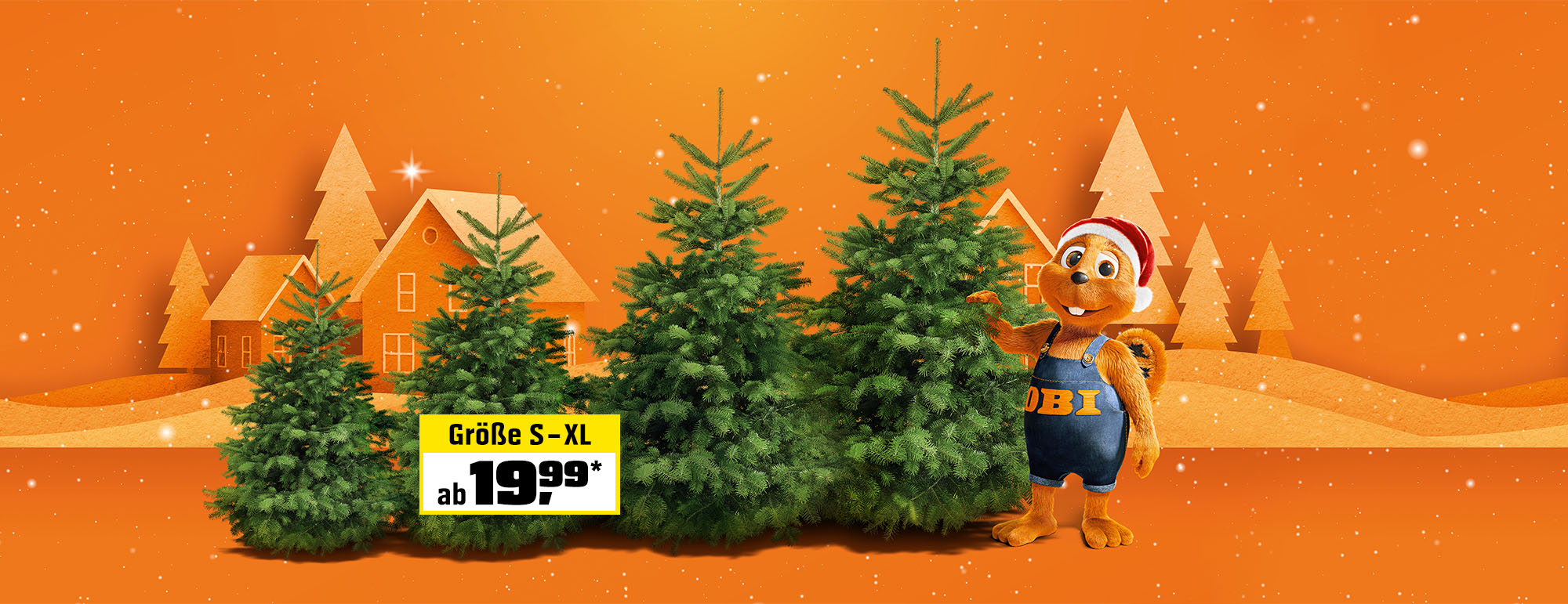 weihnachtsbäume und biber